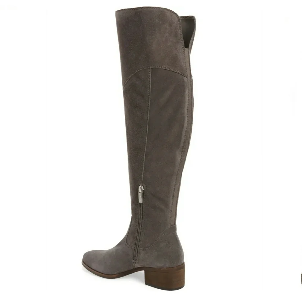 Vince Camuto Gray Suede Wide Calf OTK Boots